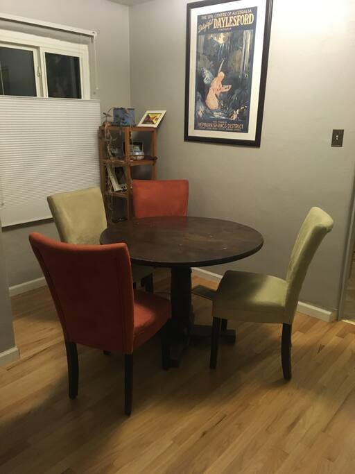 Dining area for your use.