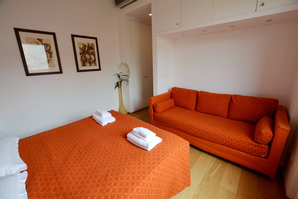bedroom n 2 with double bed and sofa bed