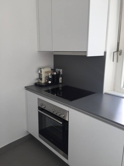 Fully equipped kitchen with window