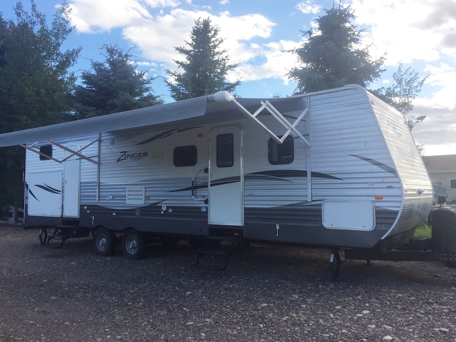 Outside view with 16' awning