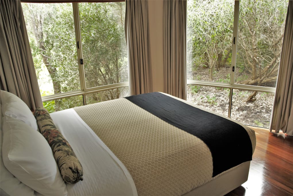 The gardens around each chalet provide a privacy screen as well as a playground for abundant birdlife.