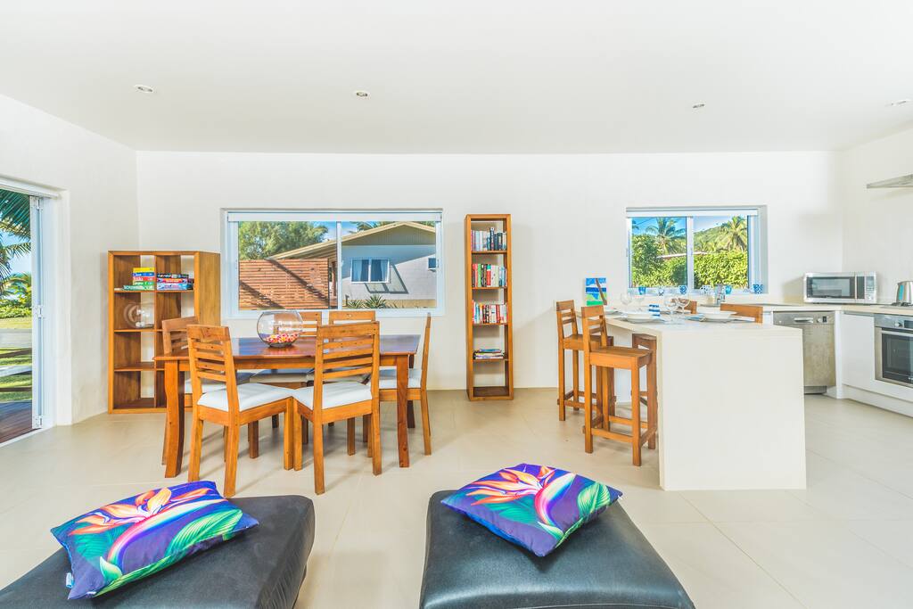Interior, Dining Area, kitchen Area, and sneak peek of the outside...