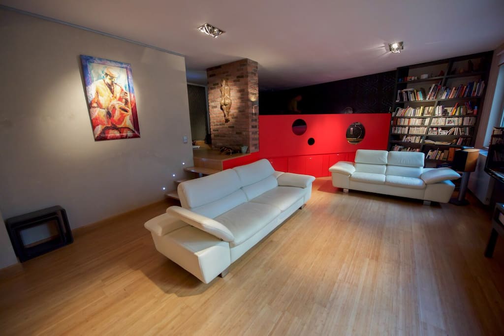 Coin salon & bibliothèque