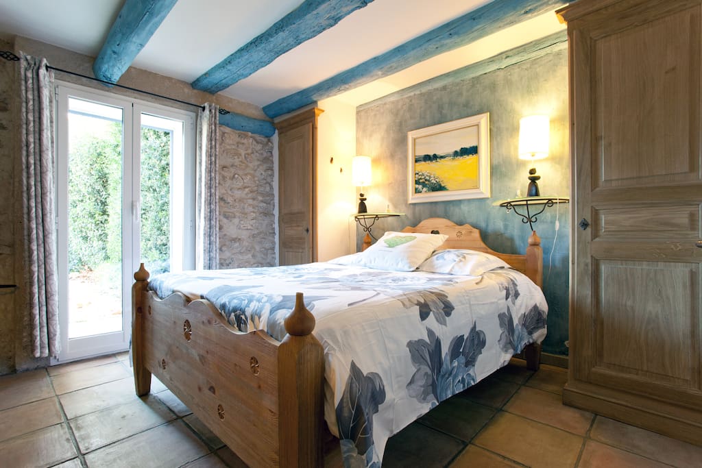 chambre, salle de bains, terrasse directe, de plein-pied