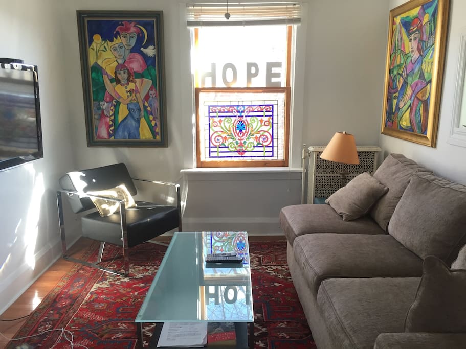 Plan your day or relax afterwards in your private living room.