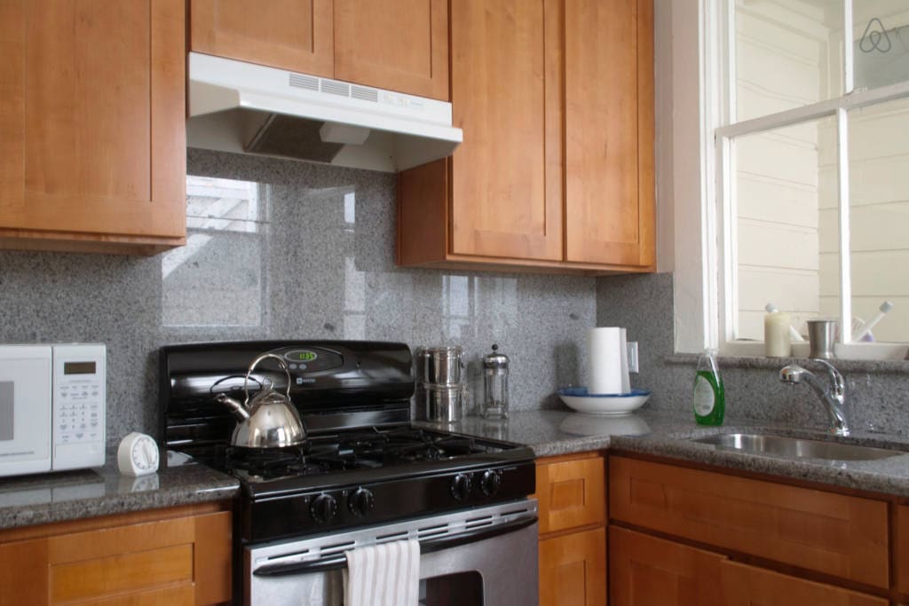 Fully-stocked kitchen