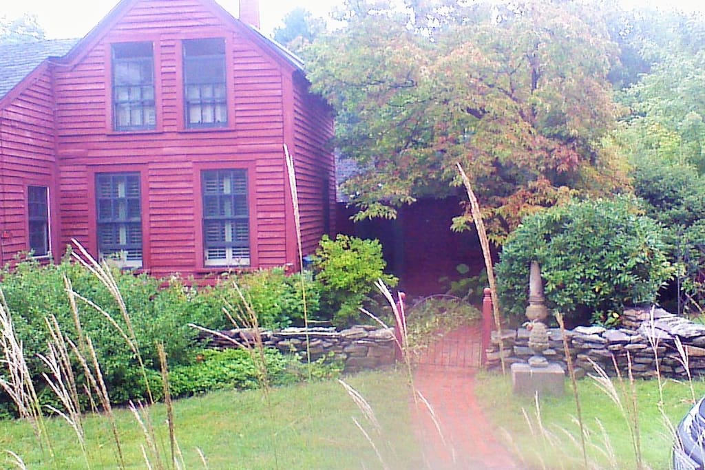 Private Front view from the road. Rustic country vibe.
