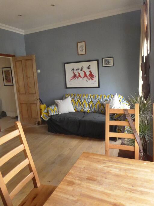 Living room/dinning room. With an addition sofa bed for extra guests