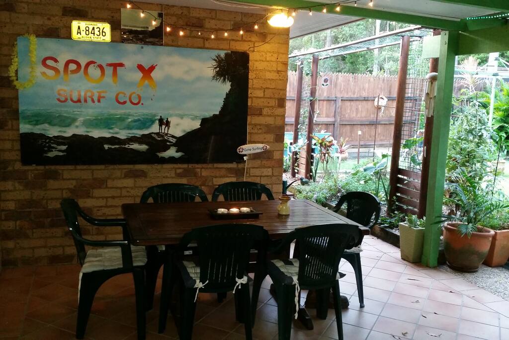 Outdoor dining area