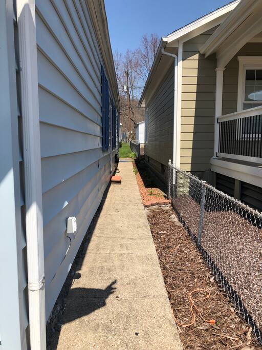 Alley walk way to back yard