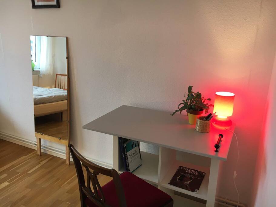 little desk for your notes and thought