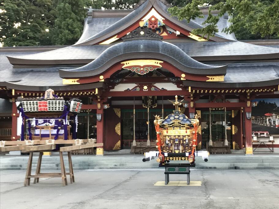 八幡宮例大祭にでる神輿
