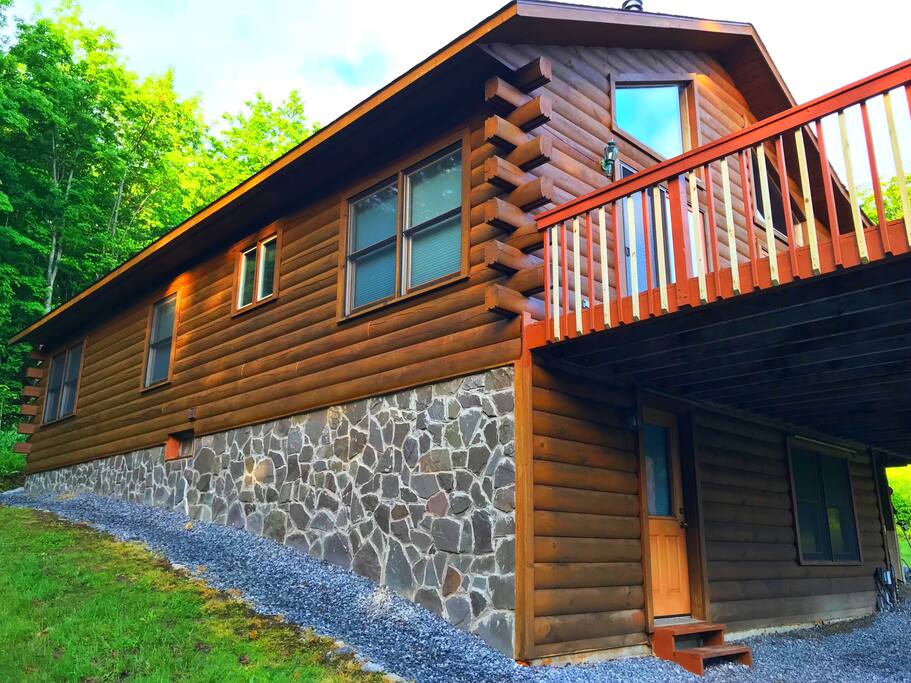 Side view of cabin