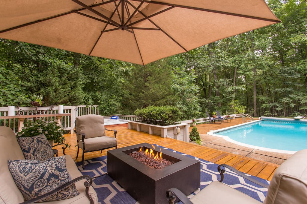 Outdoor patio, grill and pool for your enjoyment!
