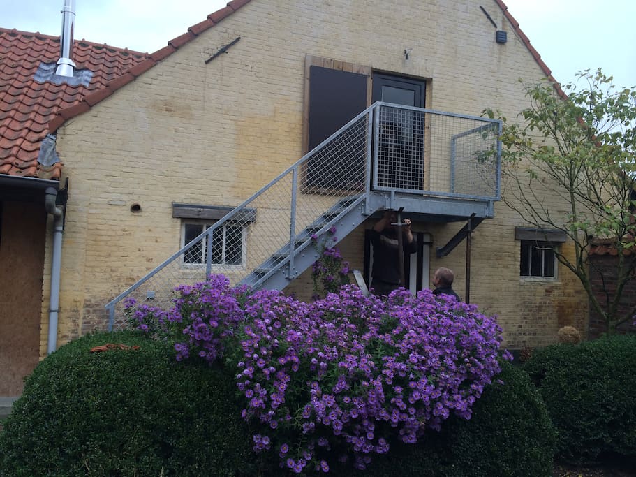 Inkom trap vakantie appartement