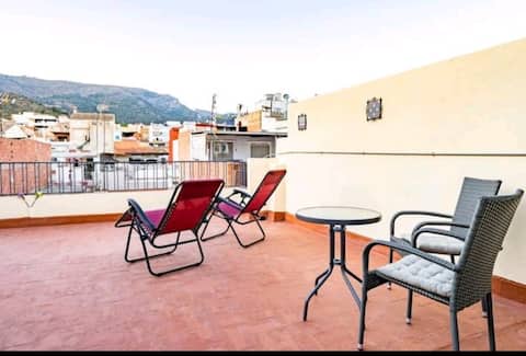 Terrace near the grottos