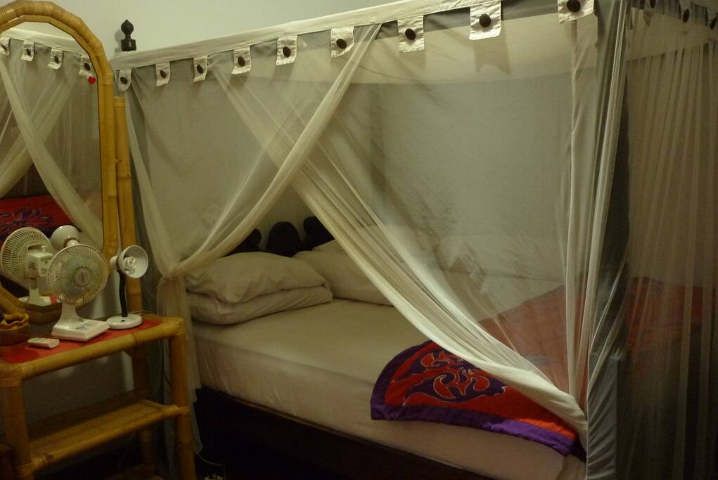 bed with mozzy net