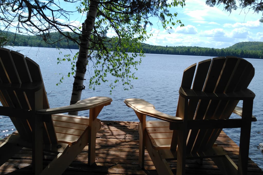 view from the deck by the water