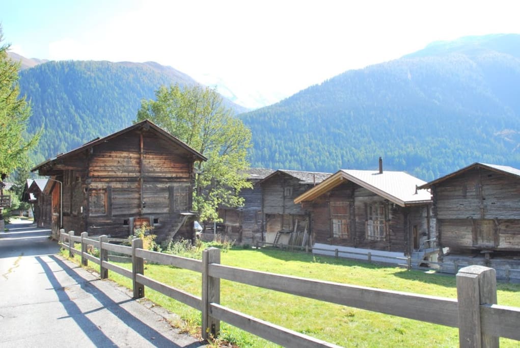 From the village.