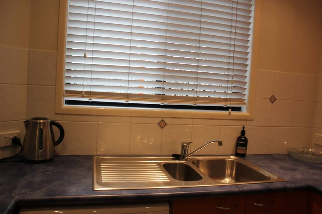 Very clean and fully stocked kitchen