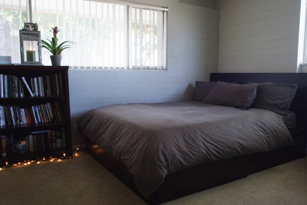 The Master Bedroom with Queen size bed.