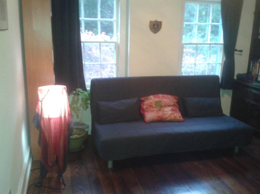 Featuring a very comfortable futon...