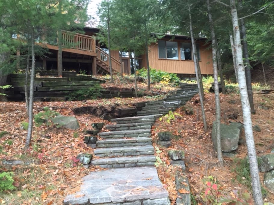 View of the cottage from the Lake