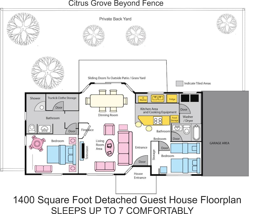 Floor plan of the Guest House