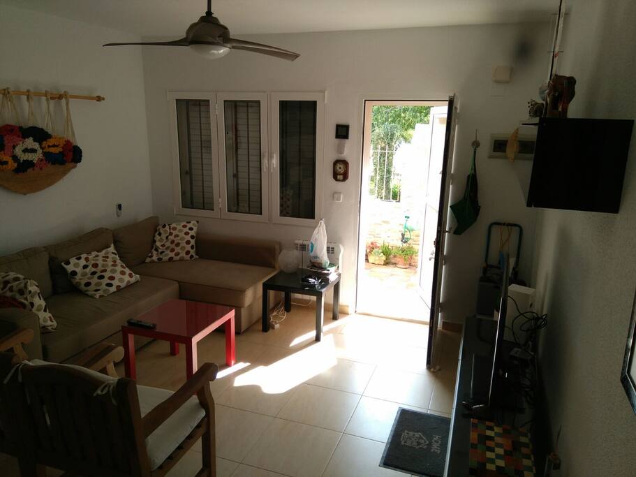 Living room with big sofa-bed