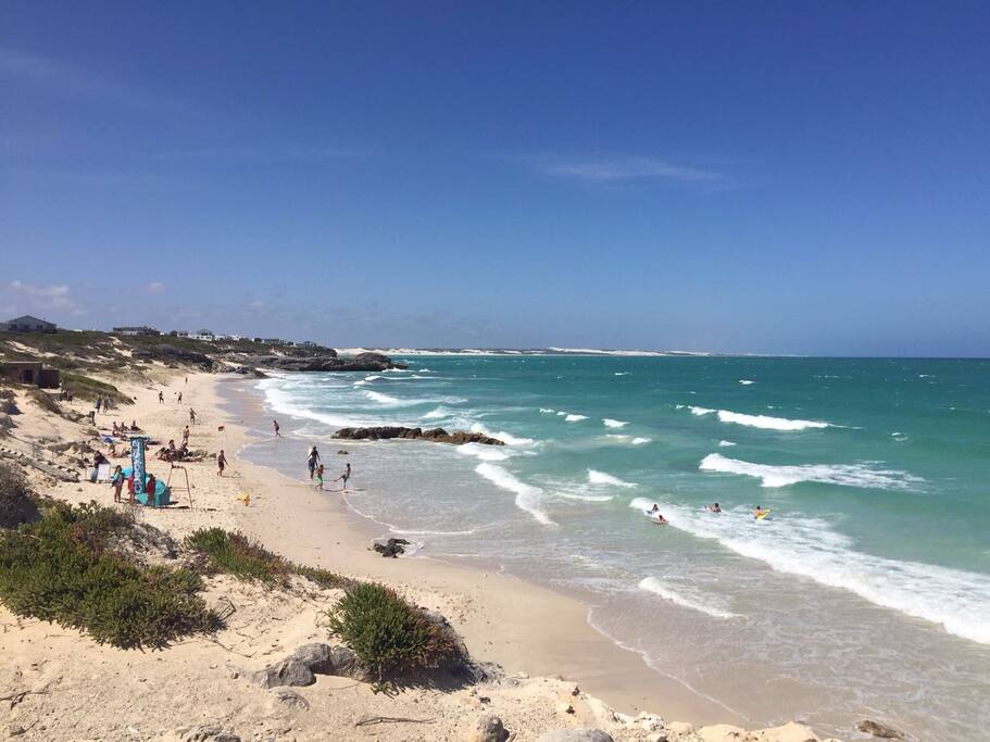 Roman beach is great for swimming and surfing.