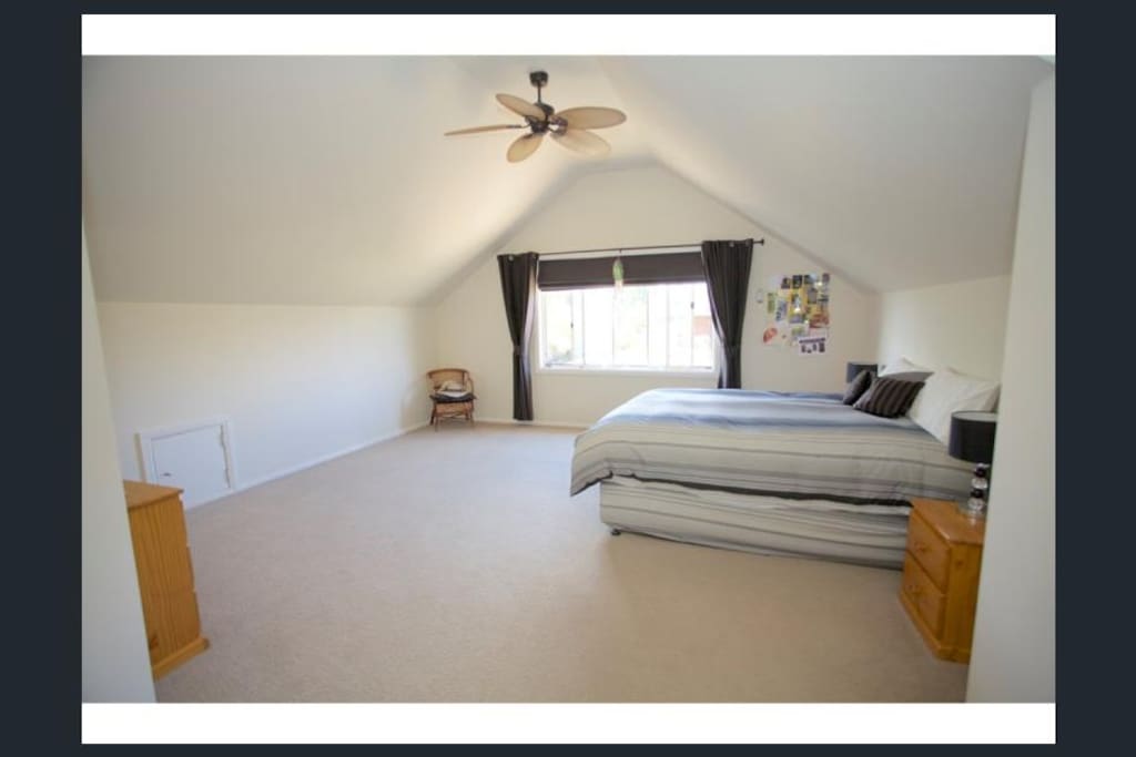 Main bed room with a very comfortable queen size bed