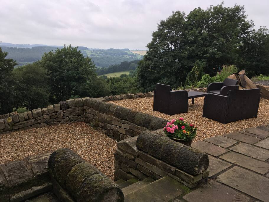 Patio seating area.