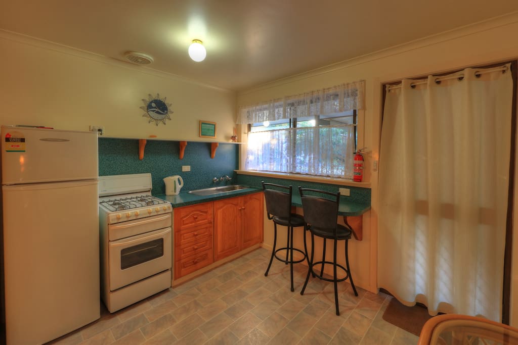 Self contained kitchen, with breakfast provided.