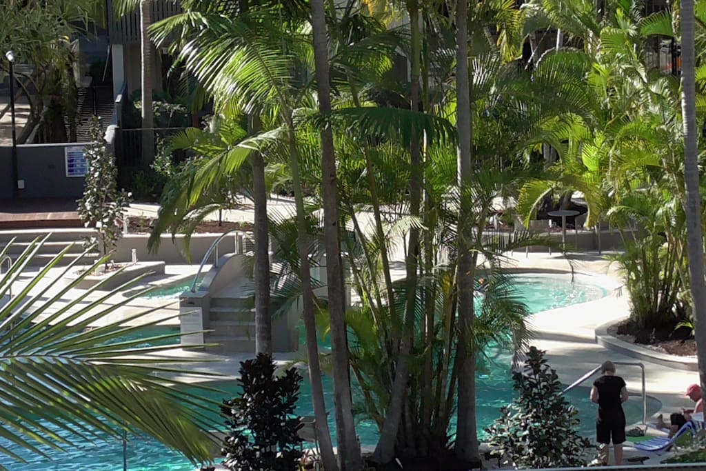 Central Pool Area, Heated Spa & Sauna
Taken from our Balcony