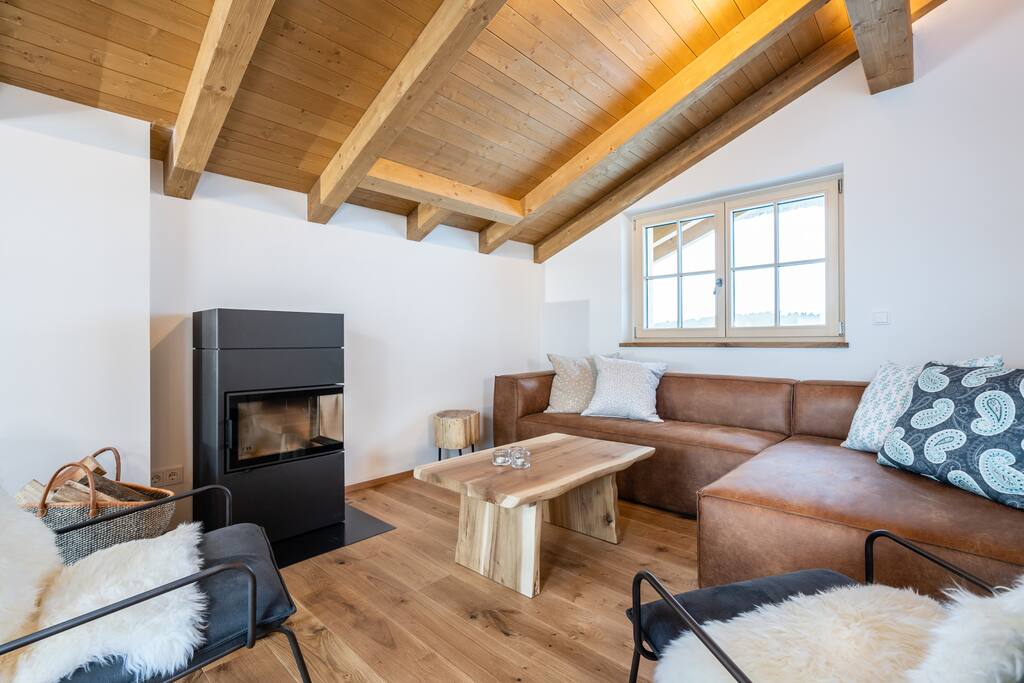 Big seating area with fireplace