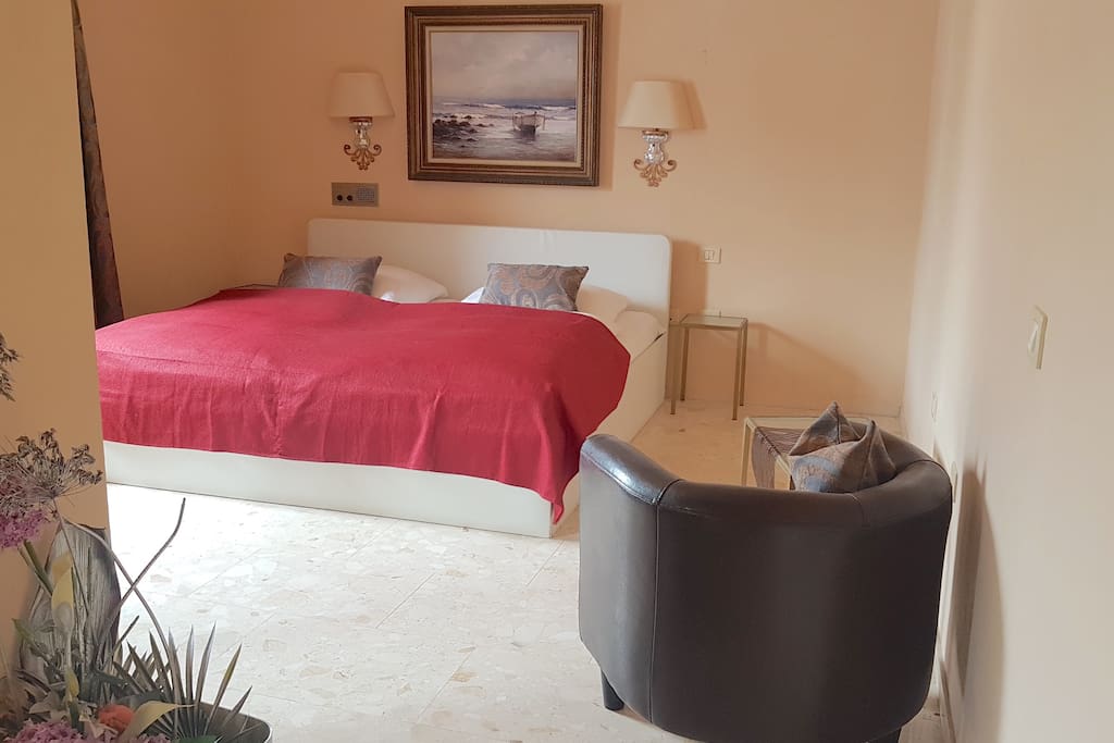 Large sleeping area with king bed