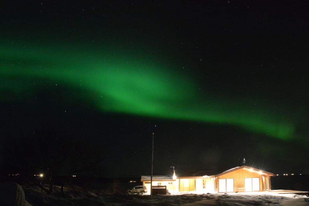 http://www.iceland-rent-house.com/
The main house and northen lights