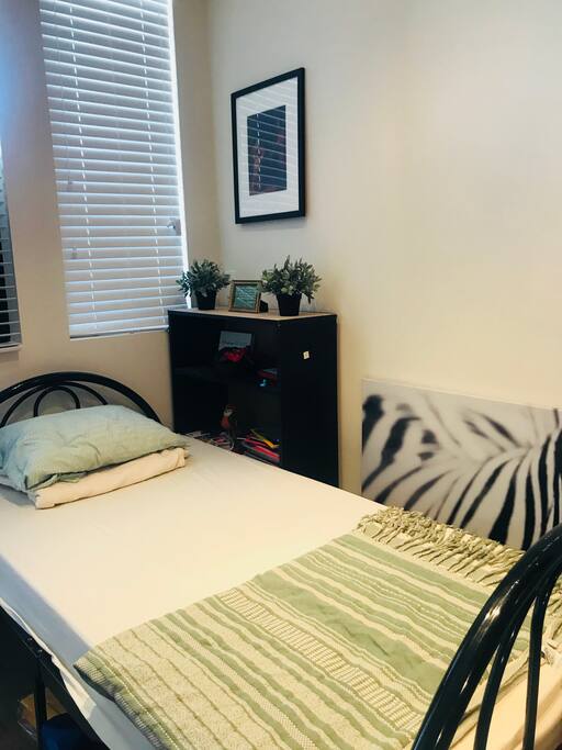 Single bed in the living room