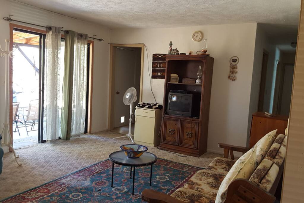 front room has a great view of the desert