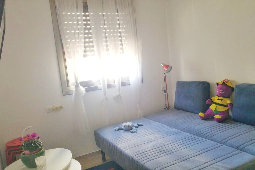 Room with the bed open