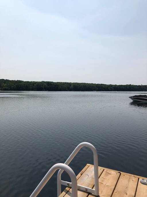Tip of dock looking out to lake