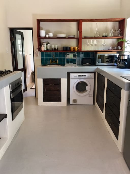 Kitchen with gas stove