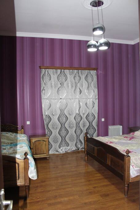 1 double and 1 single beds - with commodes