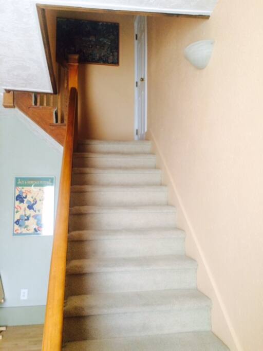 Bedroom is located upstairs in separate private part of the house