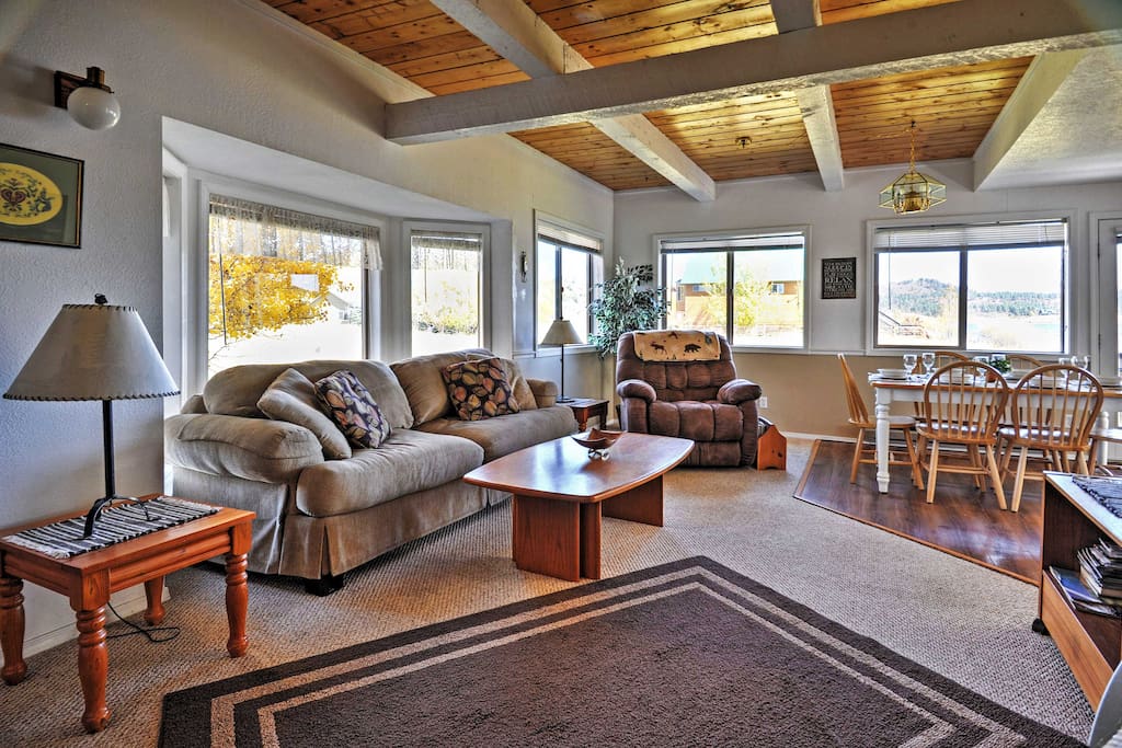 Kick back and relax in the spacious living area.