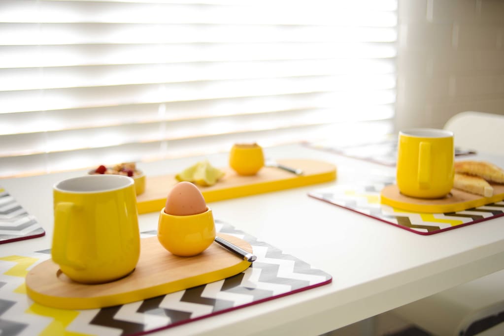 Ready for breakfast.
