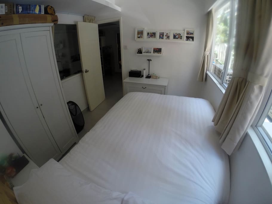 Bedroom from a different angle! (wide angle view)