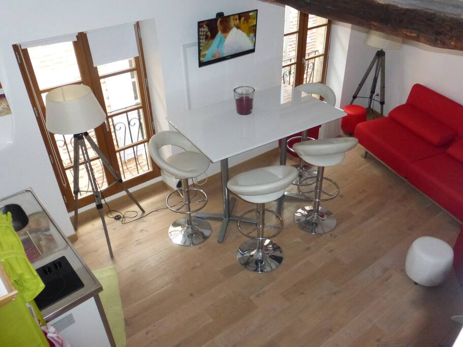 Vue du salon de la mezzanine