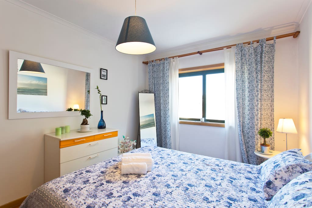 Bright bedroom with comfortable bed to have great nights of sleep.