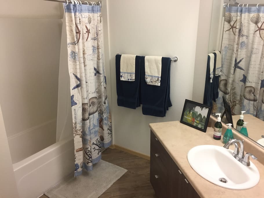 Private bathroom with towels for you to use